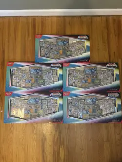 Pokemon Prismatic Lucario ex Tyranitar ex Premium Collection Sams Club SEALED x5 - Image 1