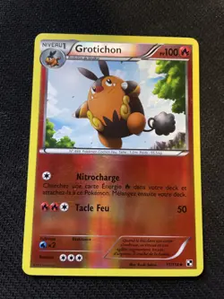 GROTICHON REVERSE - POKEMON 17/114 NOIR ET BLANC DE BASE PROCHE DU NEUF FR - Image 1