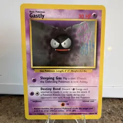 Pokemon Gastly 050/102 Base Set Common 30 HP Regular English - Image 1