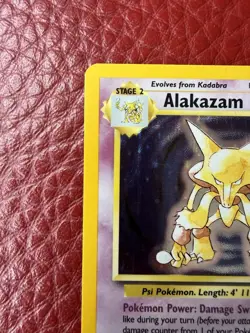 Base Set Alakazam Holo 1/102 WOTC 1999 Pokemon Card Vintage - Image 3