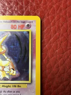 Base Set Alakazam Holo 1/102 WOTC 1999 Pokemon Card Vintage - Image 4