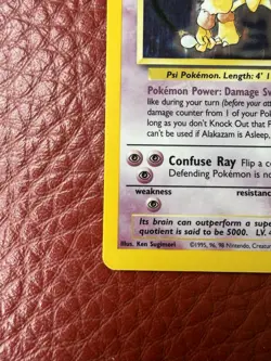 Base Set Alakazam Holo 1/102 WOTC 1999 Pokemon Card Vintage - Image 5