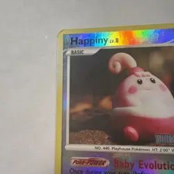 Happiny 52/123 Reverse Holo Pokemon Card Diamond & Pearl 2007 Stamped - Image 3