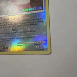 Happiny 52/123 Reverse Holo Pokemon Card Diamond & Pearl 2007 Stamped - Image 5