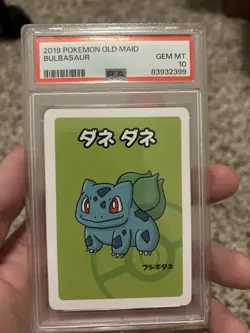 PSA 10 GEM MINT Graded 2019 Bulbasaur Old Maid Babanuki Pokemon Card Ooyama Art - Image 1