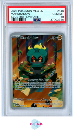 MARSHADOW POKEMON MEG146/132 2025 MEGA EVOLUTION ILL RARE ENGLISCH PSA 10 - Image 1