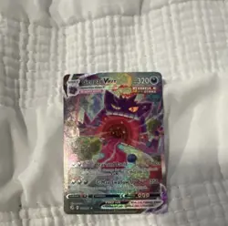 Pokemon Gengar VMAX Secret Rare Fusion Strike Single Strike Holofoil 271/264 - Image 1