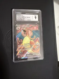 Pokemon TCG Charizard ex Scarlet & Violet 151 Ultra Rare Holo CGC 9 183/165 2023 - Image 1