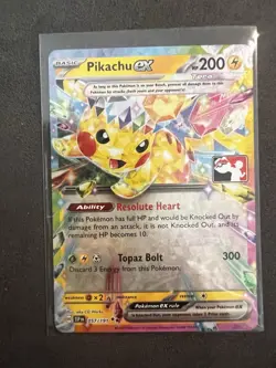 Pikachu EX 057/191 Play! Pokemon League Stamp Promo Prize Pack 7 Near Mint - Image 1