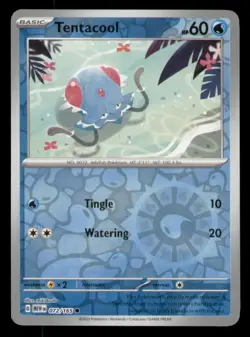 Tentacool SV: Scarlet and Violet 151 #072/165 Common Reverse Holo NM Pokemon - Image 1