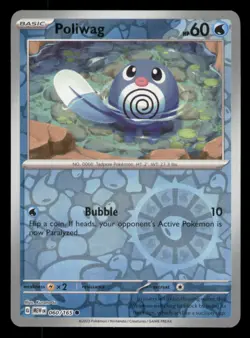 Poliwag SV: Scarlet and Violet 151 #060/165 Reverse Holo Common Pokemon NM - Image 1