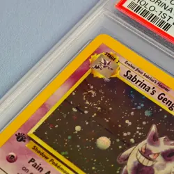 SABRINA'S GENGAR HOLO-1ST EDITION POKEMON GYM HEROES HOLO SWIRL 2000 14 PSA 9 - Image 3