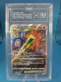 Pokemon TCG Charizard VSTAR SWSH262 SWSH: S&S Promo Cards Holo TAG 8.5 - Image 1