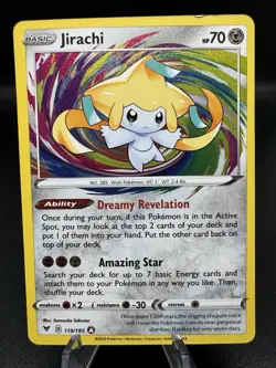 Pokemon TCG Jirachi Amazing Rare SWSH04: Vivid Voltage 119/185 - MP - Image 1