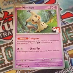 Pokemon Mimikyu 097/193 Prize Pack Stamped Common NM - Image 1