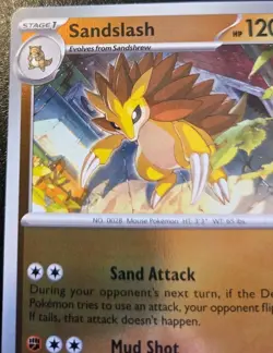 Sandslash 069/132 Reverse Holo Common Mega Evolution Pokemon TCG - Image 2