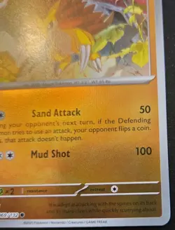 Sandslash 069/132 Reverse Holo Common Mega Evolution Pokemon TCG - Image 5