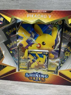 Pokemon TCG SWSH Shining Fates Pikachu V Collection Box Factory Sealed! - Image 3