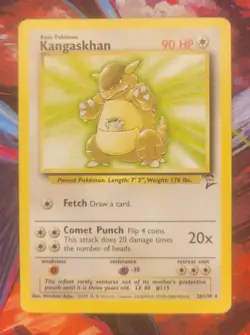 Kangaskhan Rare regular Base Set 2 026/130 Lightly Played - Image 1
