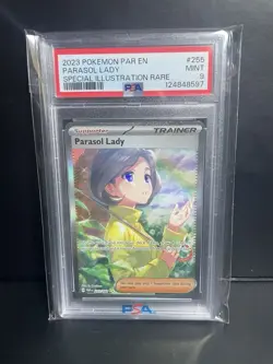 2023 POKEMON PAR EN-PARADOX RIFT SPECIAL ILLUSTRATION RARE PARASOL LADY PSA 9 - Image 2