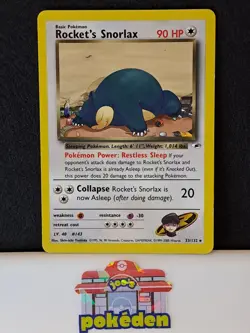 Pokemon TCG Rocket's Snorlax Gym Heroes 33/132 Regular Rare NM-LP - Image 1