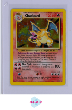 CHARIZARD POKEMON 4 1999 BASE SET HOLO ENGLISCH - Image 1