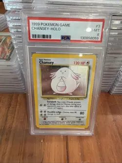 1999 POKEMON GAME 3 CHANSEY-HOLO | PSA 8 - Image 1