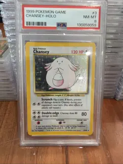 1999 POKEMON GAME 3 CHANSEY-HOLO | PSA 8 - Image 2