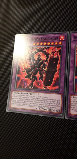 Yu-Gi-Oh! 3x D/D/D Flame High King Genghis, SOFU-EN095, C., 2.Ed., ENG, NM-EX - Image 2