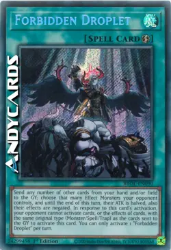 FORBIDDEN DROPLET • (Goccioline Proibite) • Segreta • BROL EN090 • 1Ed • Yugioh! - Image 1