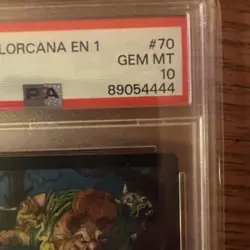 BEAST WOLFSBANE DISNEY LORCANA LEGENDARY 70/204 PSA 10 🦁🐺EN-1 Character 4 4’s - Image 2