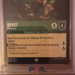BEAST WOLFSBANE DISNEY LORCANA LEGENDARY 70/204 PSA 10 🦁🐺EN-1 Character 4 4’s - Image 3