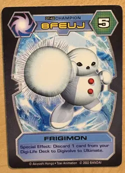 Digimon D-Tector FRIGIMON Card 2002 Bandai DT-42 CHAMPION, 8FEUN - Image 1