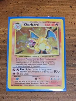 Pokemon card Charizard Base Set 4/102 Unlimited Excellent condition - Image 1