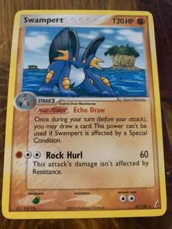 Pokemon Card Swampert (EX Crystal Guardians) 27/100 EXCELLENT Stamped Rev-Holo!! - Image 1