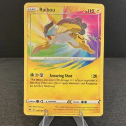 Raikou 050/185 Swsh04: Vivid Voltage Amazing Rare Holo Pokemon TCG Card - Image 1