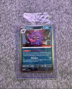 Pokemon Gengar 050/088 GameStop Promo 130 HP Mind Jack Holo Stamped Card - Image 1