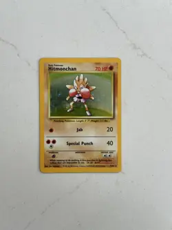 Pokemon Card Hitmonchan 7/102 Holo Rare Base Set 1999 WOTC Light Play - Image 1