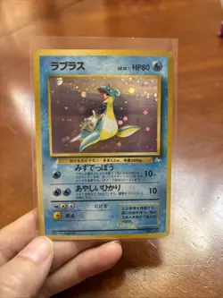 1997 Japanese Pokemon Fossil holographic Lapras card (#131) - Image 4
