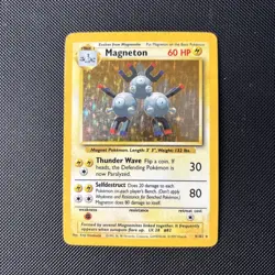 Pokemon Card Base Set Holo Magneton 9/102 WOTC - Image 1