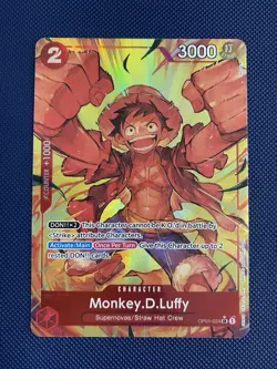 One Piece TCG Card Monkey D Luffy OP01-024 Parallel Alternative Art PRB-01 - Image 1