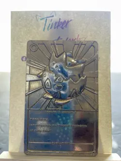 Pokemon 23K Gold Plated Togepi Card Burger King Promo No Pokeball Nintendo 1999 - Image 2