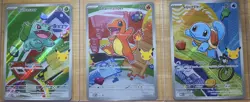 1st Partners Bulbasaur Charmander Squirtle Holo Lot of 3 Cards English. 37,38,39 - Image 1