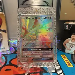 Pokemon 2017 Shining Legends Mewtwo GX Rainbow Rare Card 76/73 🔥🔥 - Image 1