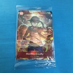 One Piece Monkey D. Luffy Sealed Promo Card ST10-006 Super Rare Treasure Booster - Image 2