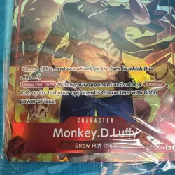 One Piece Monkey D. Luffy Sealed Promo Card ST10-006 Super Rare Treasure Booster - Image 4