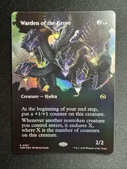 Warden of the Grove (Borderless) Tarkir: Dragonstorm Foil 0351 2025 MTG Card NM - Image 1