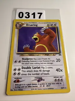 POKEMON CARD URSARING 34/75 NEO DISCOVERY - Image 1