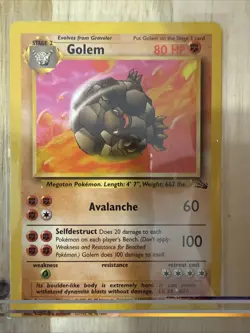 Golem 36/62 Fossil Set Unlimited Vintage Pokemon TCG Card WoTC 1999 - Image 1
