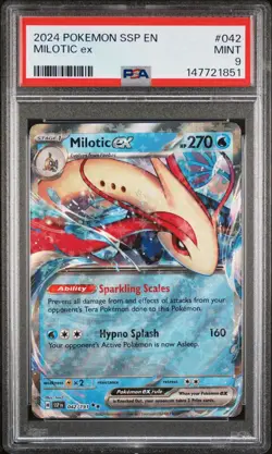 Pokemon TCG, Milotic Ex 042/191 - Surging Sparks PSA 9 - Image 1